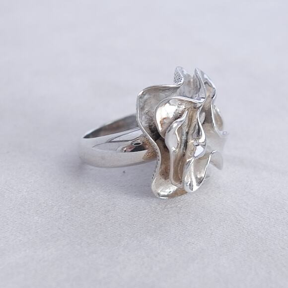 Silpada Flower Cluster Modernist Sterling Silver Ring Size 9 Cocktail Retired - Picture 1 of 9